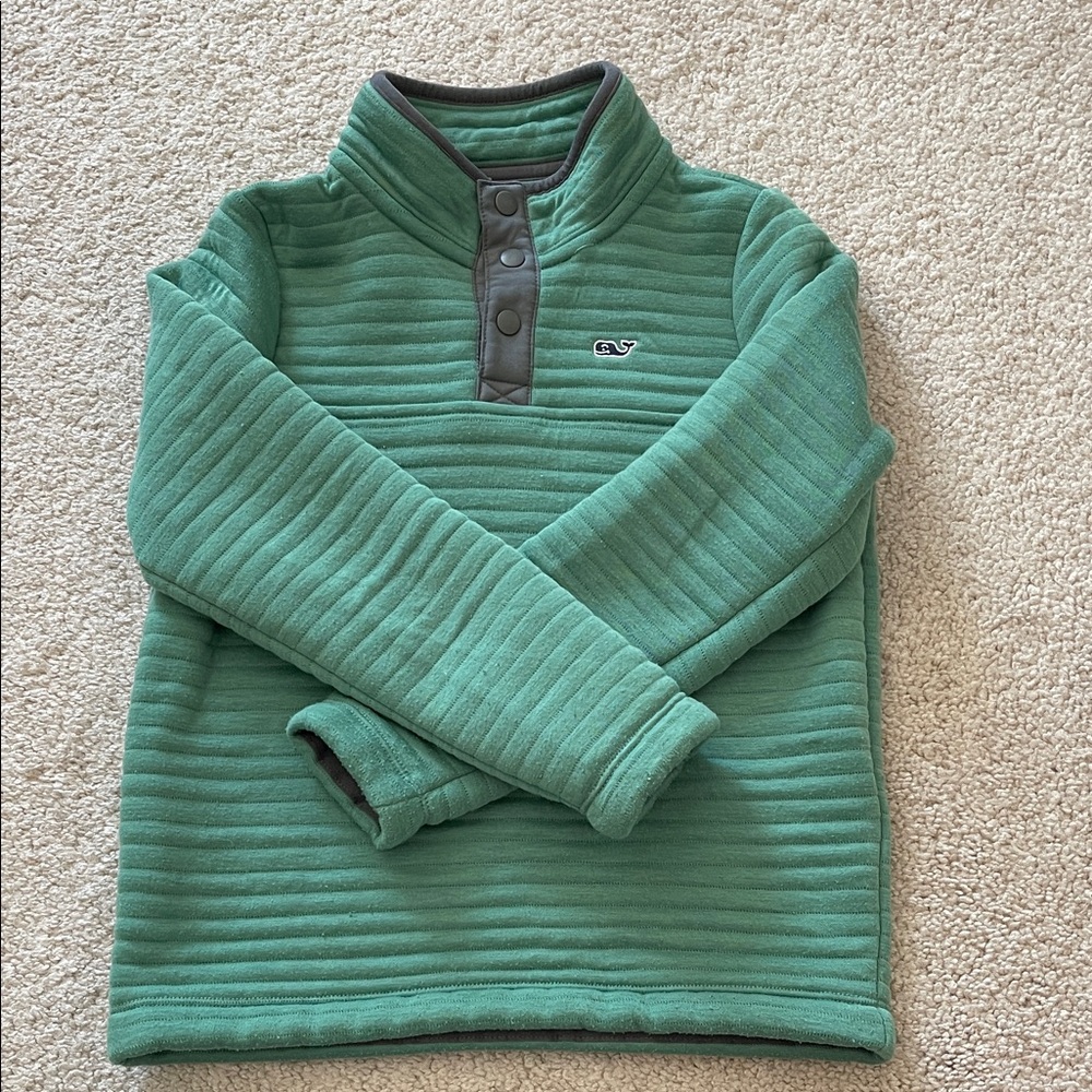 Vineyard Vines Green Zip Up Sweater